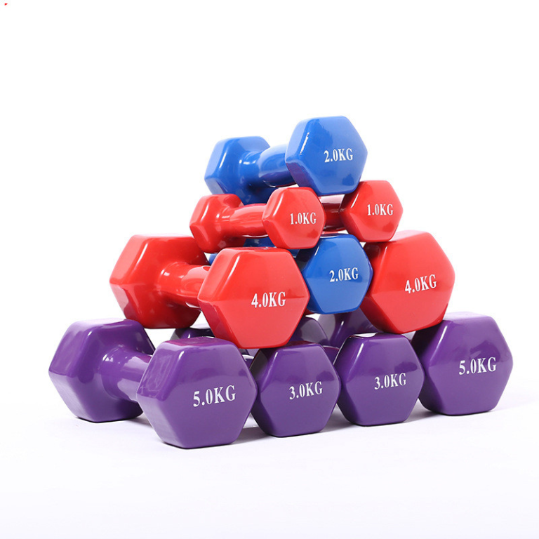 Hexagon dumbbells